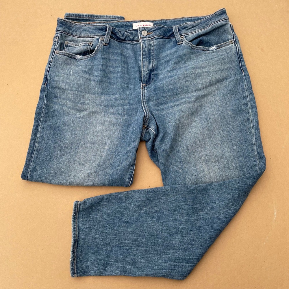 Lucky Brand Sienna Slim Boyfriend Womens 16/33 Blue Excellent Mid Rise Jeans